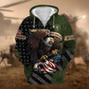 BlueJose Premium Eagle US Veteran Zip Hoodie