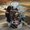 BlueJose Premium Eagle US Veteran Zip Hoodie