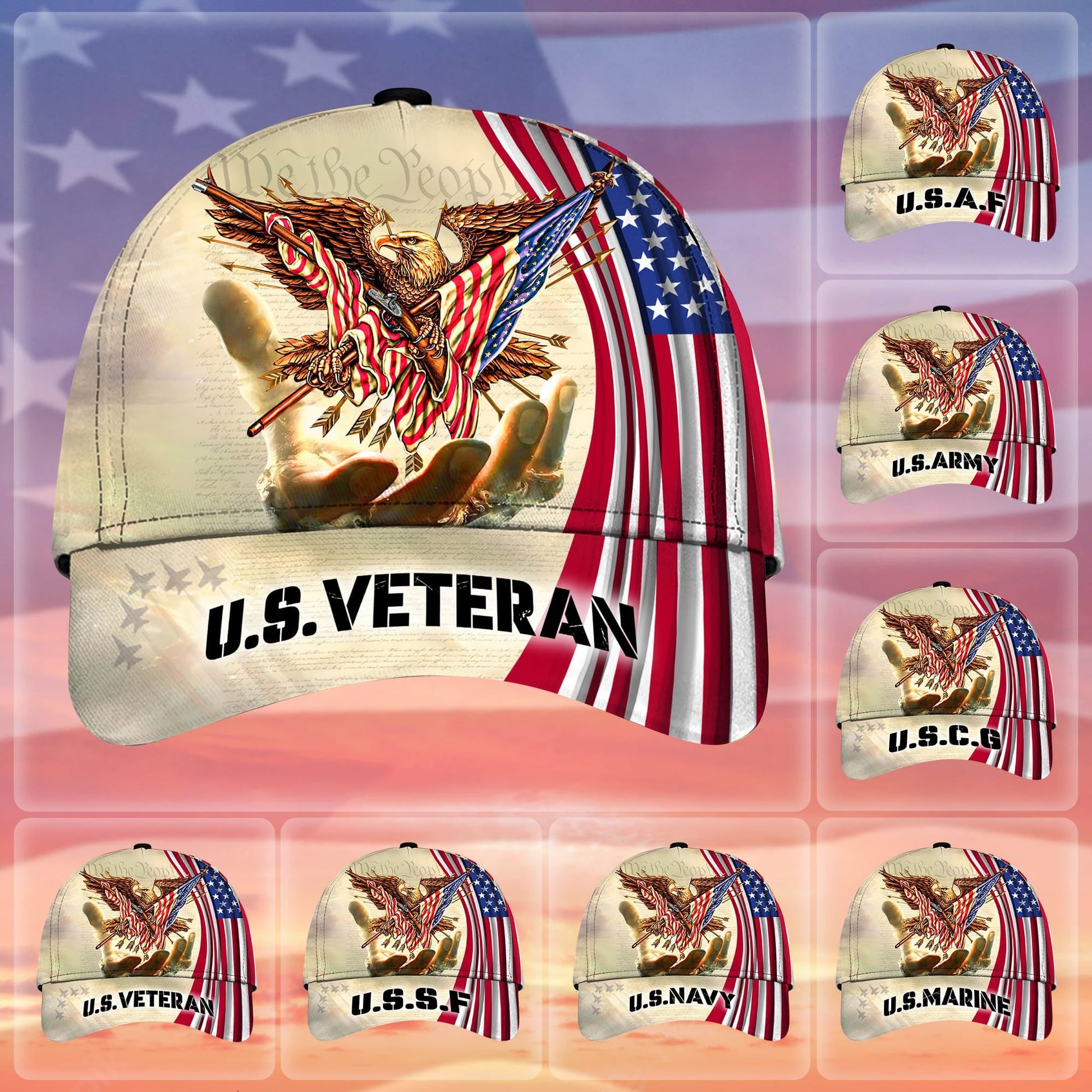 BlueJose Premium Proudly Served US Veteran Cap APVC110701