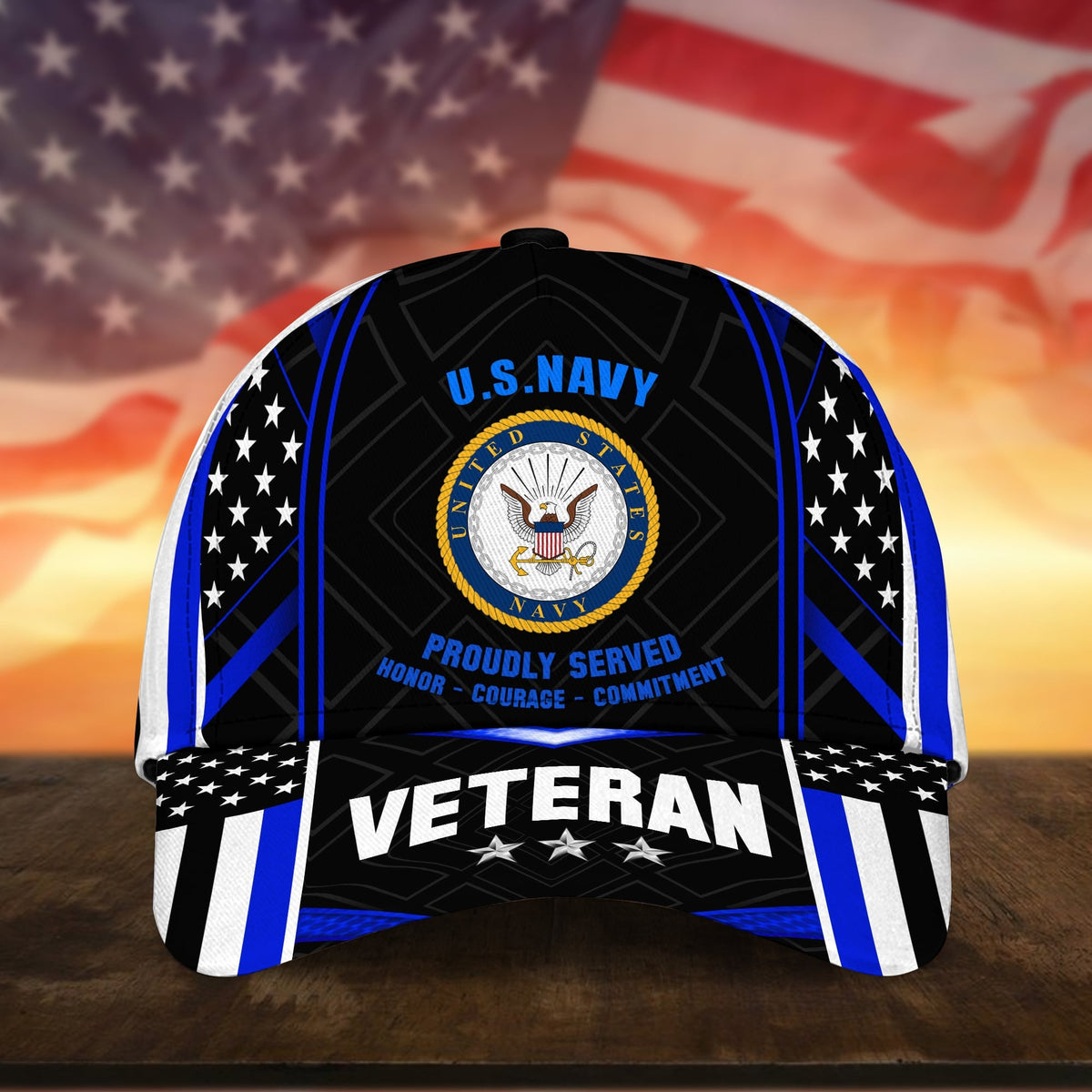 BlueJose Premium U.S Multiple Service Veteran 3D Cap