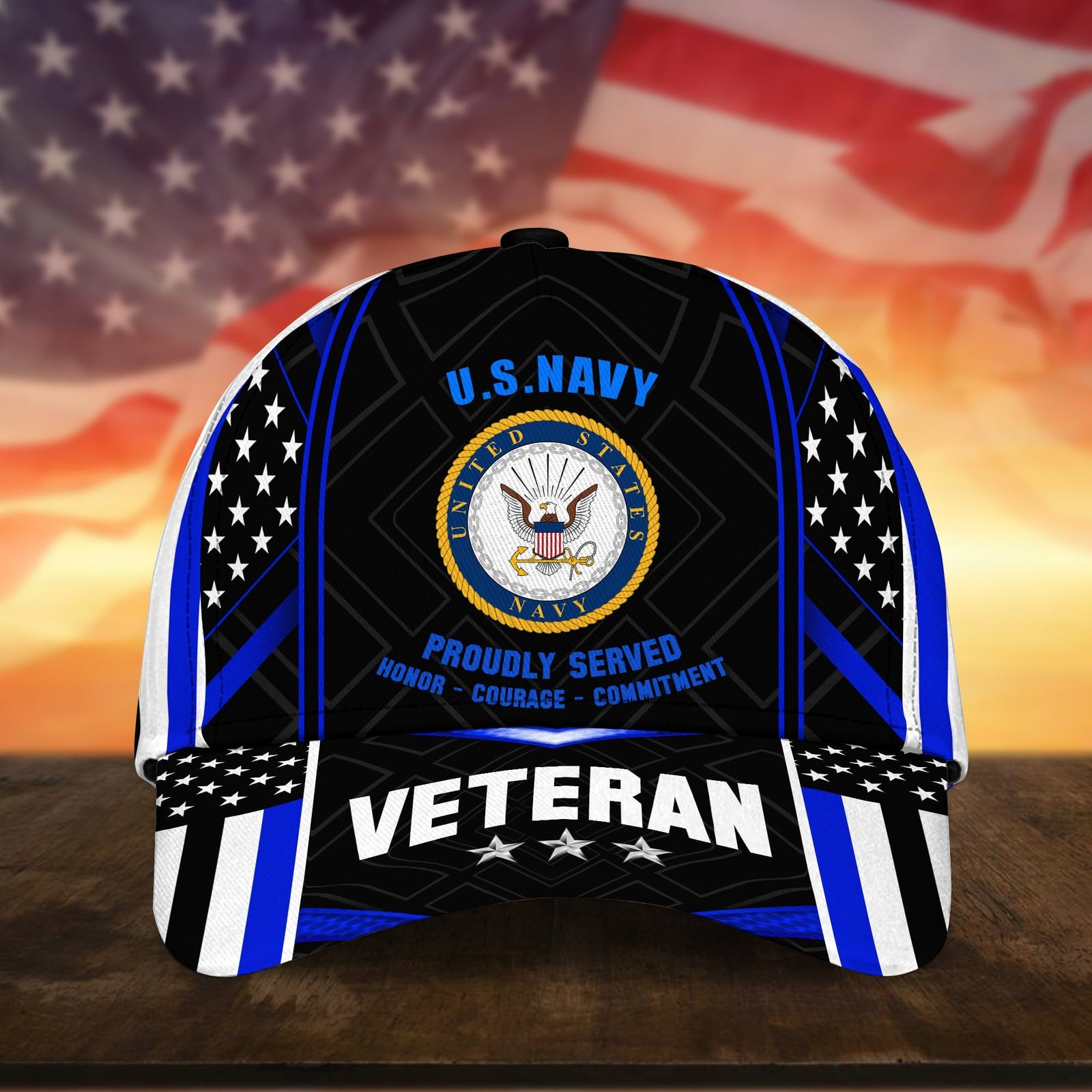 BlueJose Premium U.S Multiple Service Veteran 3D Cap