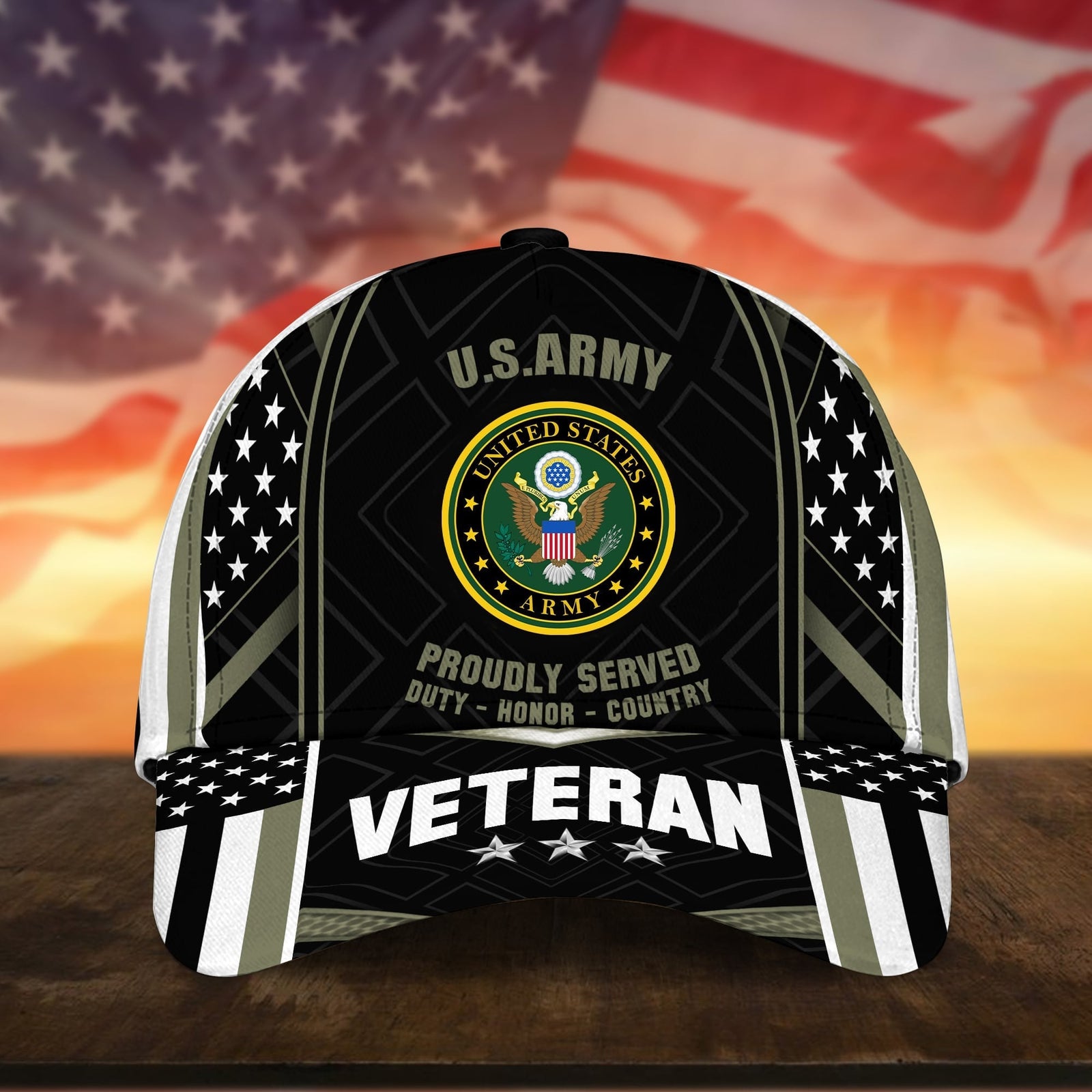 BlueJose Premium U.S Multiple Service Veteran 3D Cap