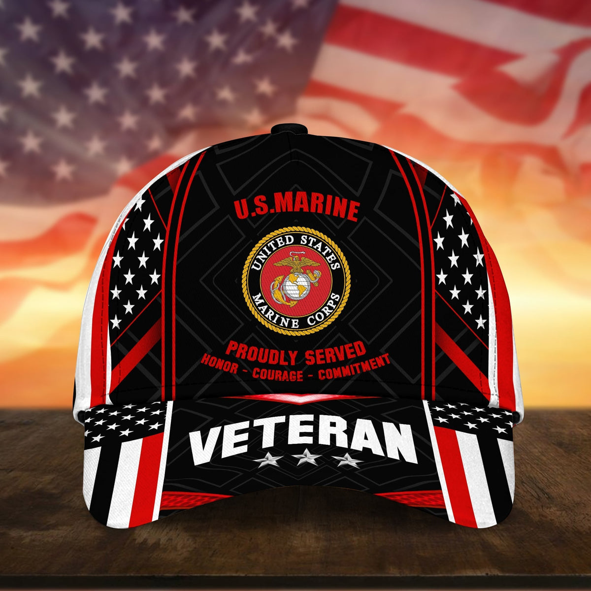BlueJose Premium U.S Multiple Service Veteran 3D Cap