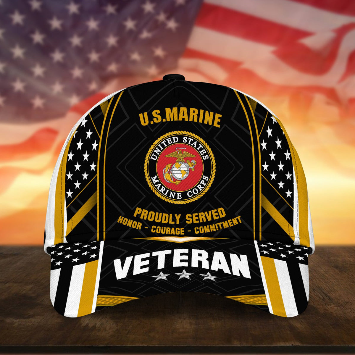 BlueJose Premium U.S Multiple Service Veteran 3D Cap