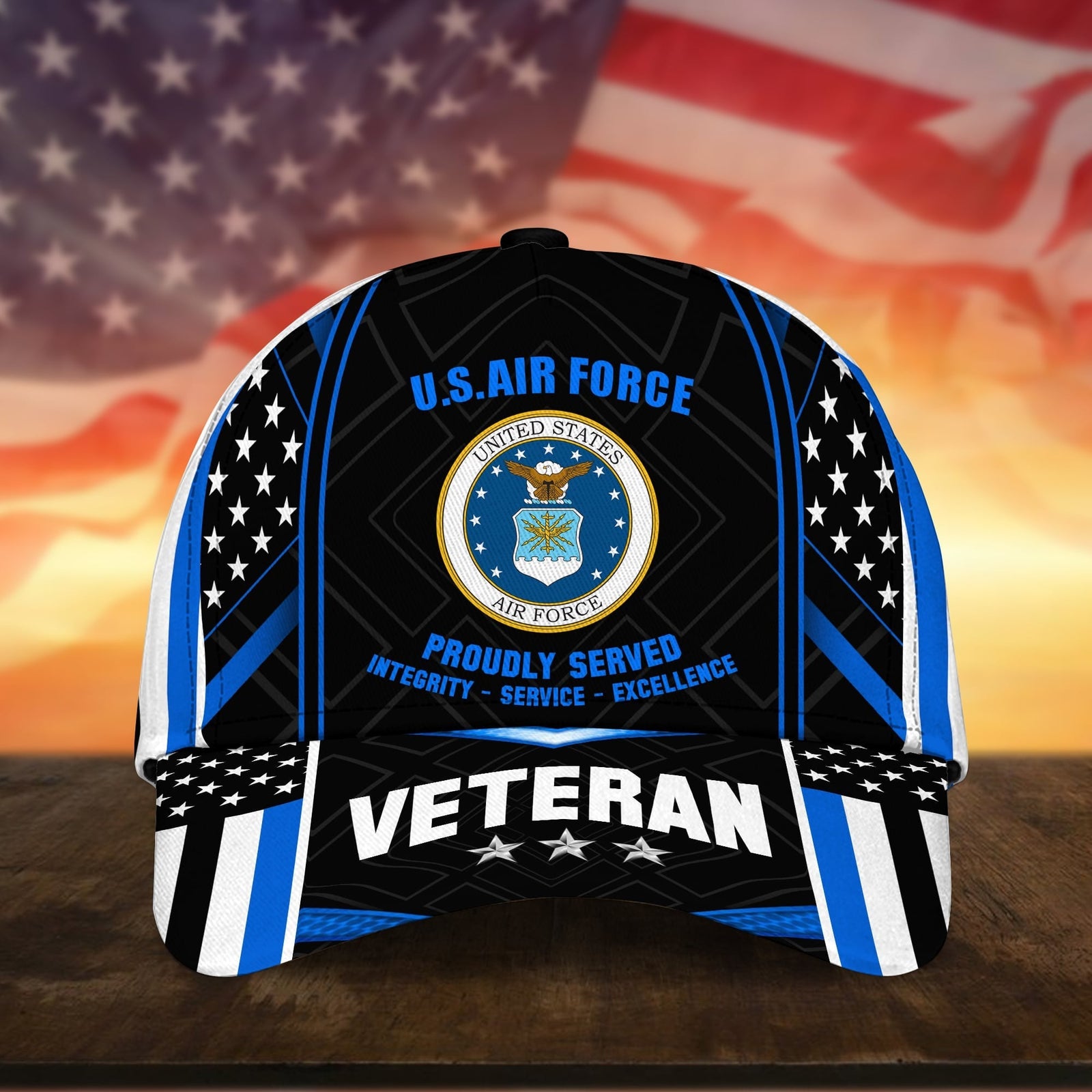 BlueJose Premium U.S Multiple Service Veteran 3D Cap