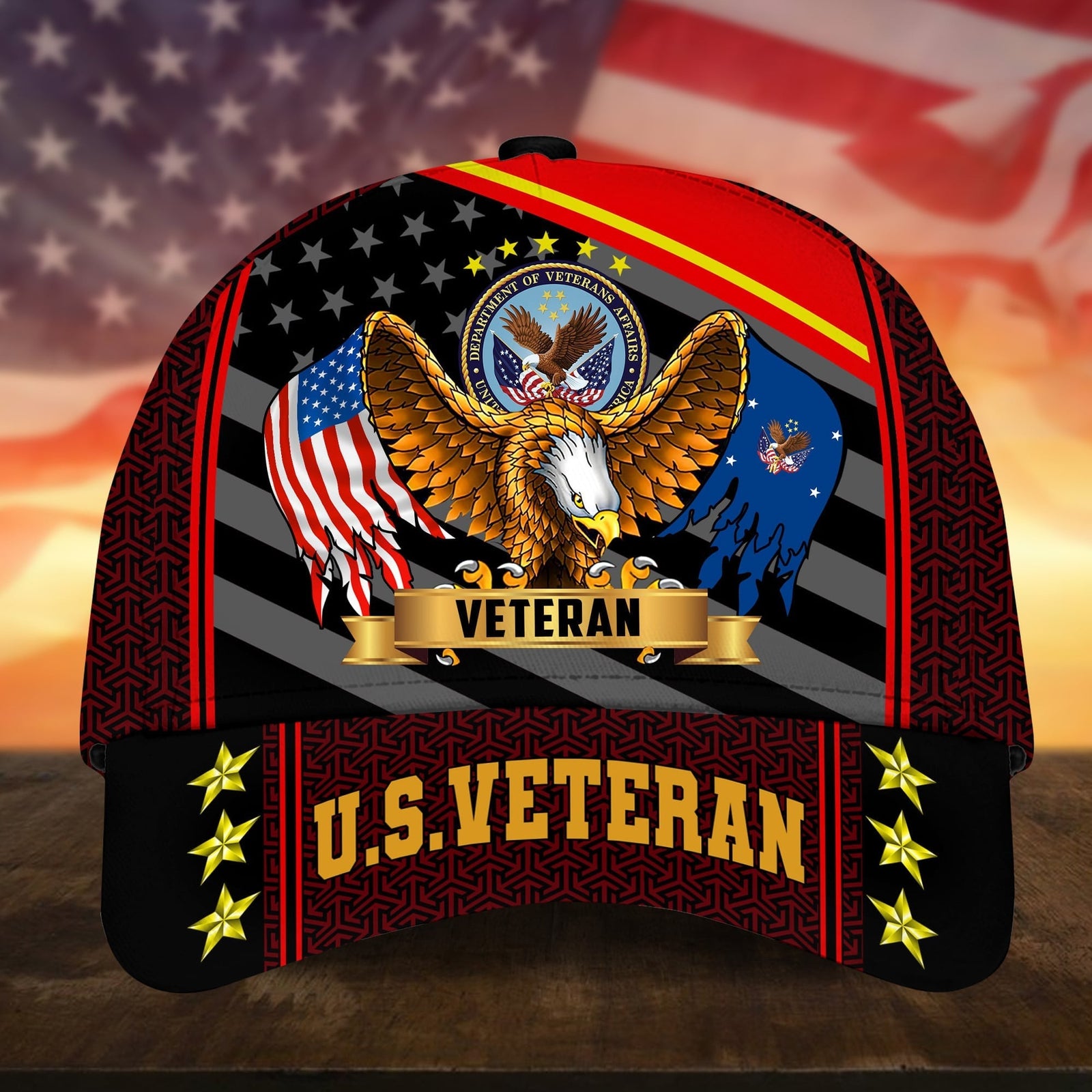 BlueJose Premium Eagle US Veteran Cap APVC200703
