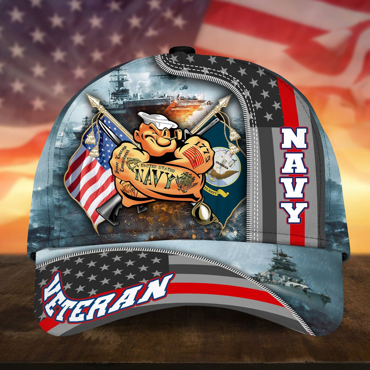 BlueJose Premium Proudly Served US Veteran Cap