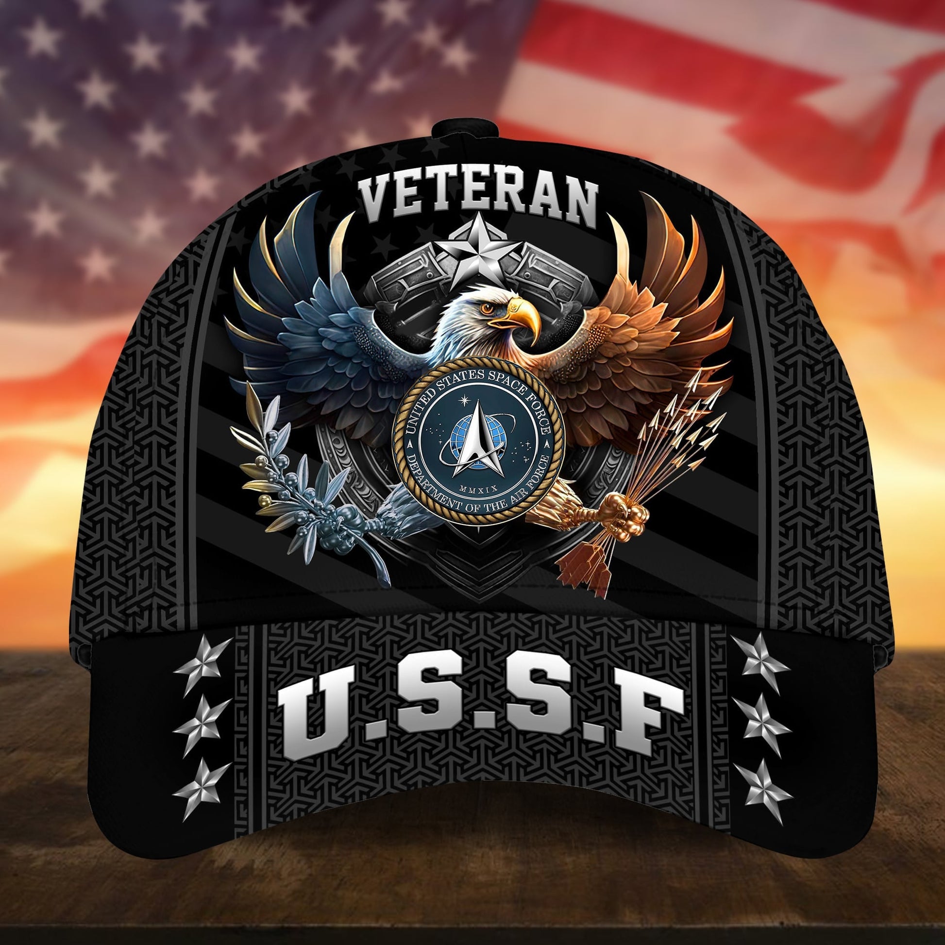 BlueJose Premium US Military Services US Veteran Cap APVC260702