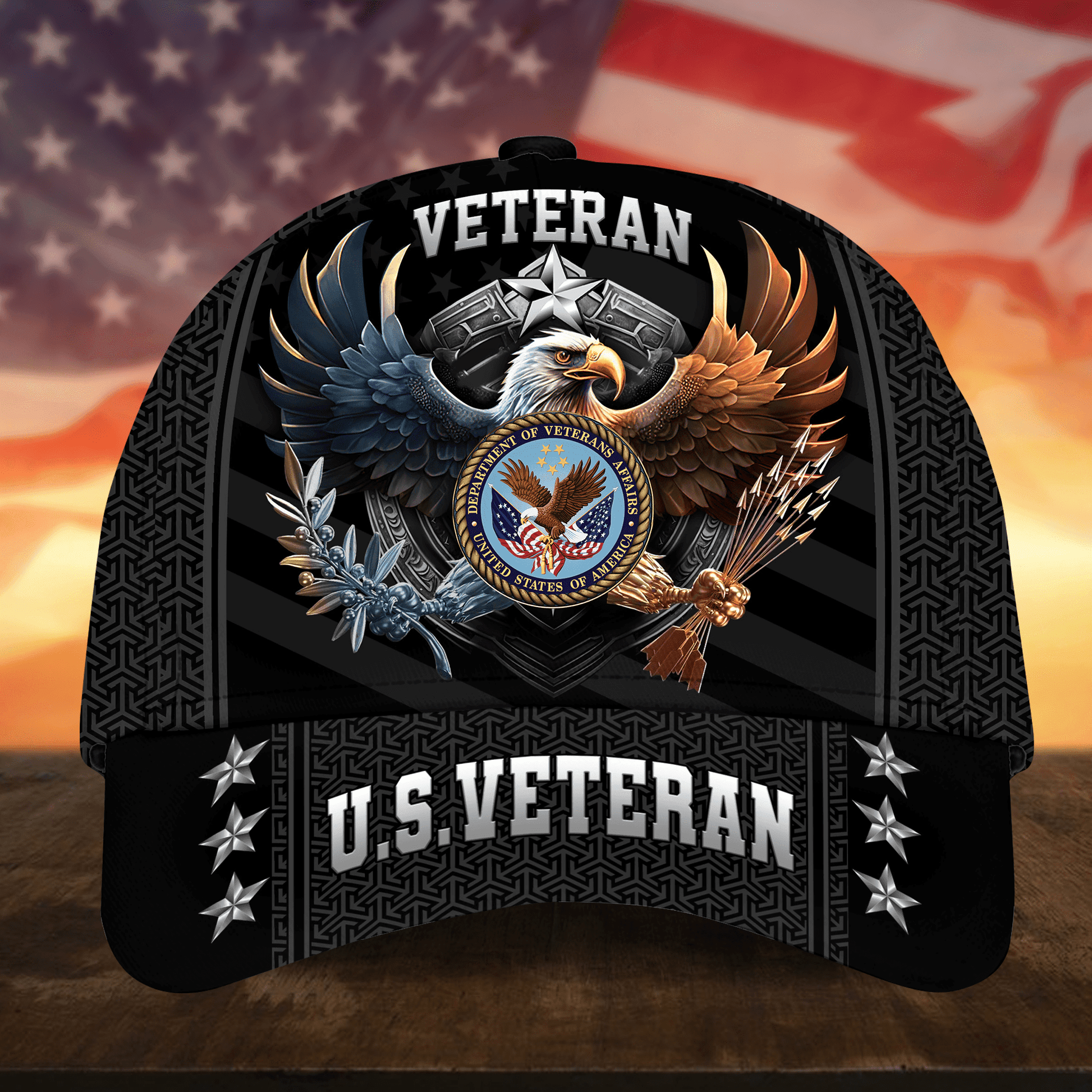 BlueJose Premium US Military Services US Veteran Cap APVC260702