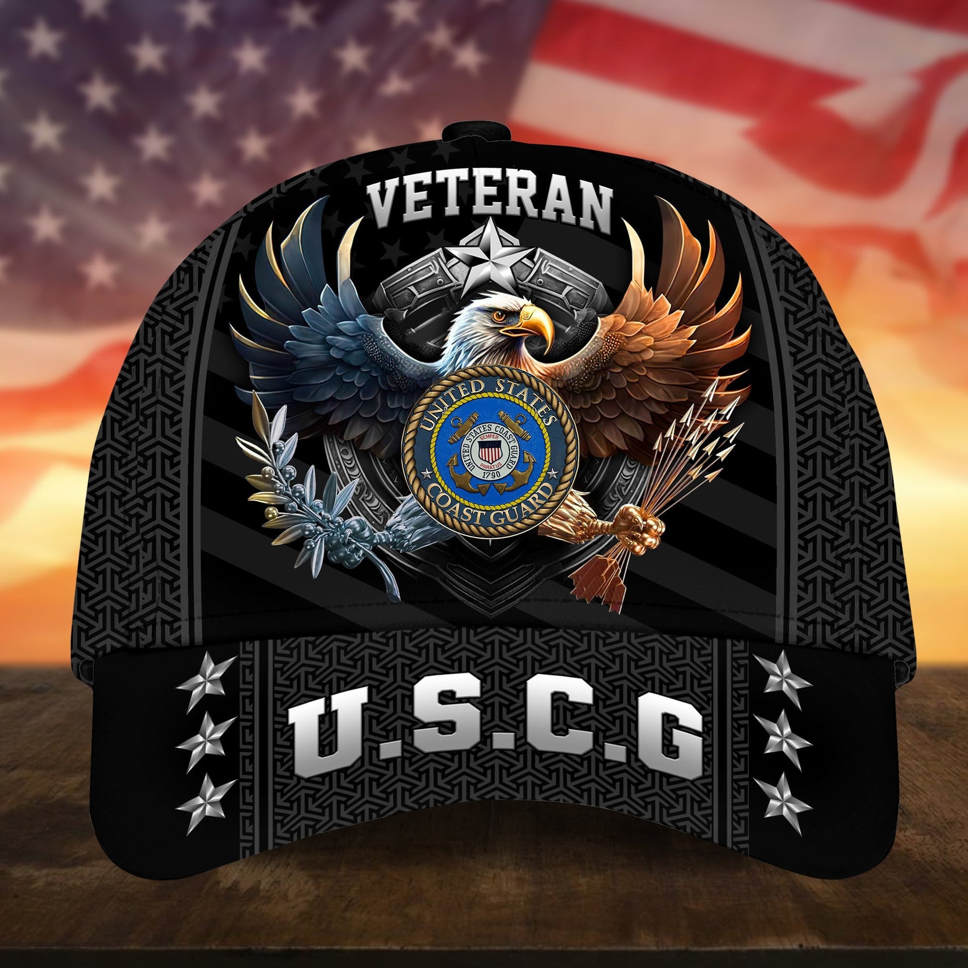 BlueJose Premium US Military Services US Veteran Cap APVC260702