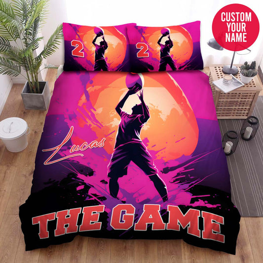 BlueJose Personalized Basketball The Game Custom Name Duvet Cover Bedding Set