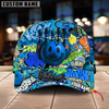 BlueJoses Bowling And Pins Graffiti Funny Smiley Personalized Name Cap
