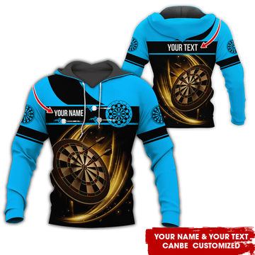 BlueJose Brown Dartboards Personalized Name, Team Name 3D Hoodie