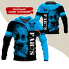 BlueJose Darts Skull Personalized Name, Team Name Hoodie