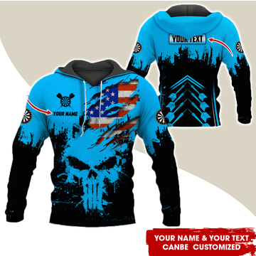 BlueJose National Flag Darts Personalized Name, Team Name Hoodie