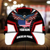 BlueJose Premium American Pride Eagle Patriotic 3D Cap Multicolor Personalized