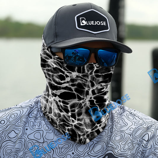 BlueJose Black Wave Neck Gaiter