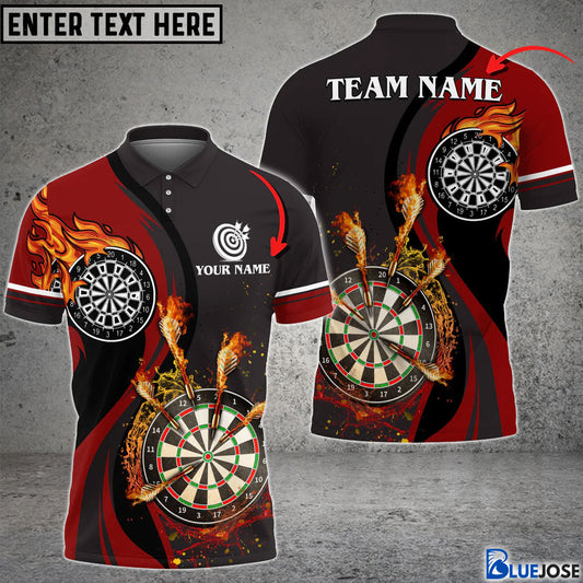 BlueJose Dart Fire Personalized Name, Team Name 3D Shirt (6 Colors)