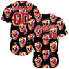 BlueJose Custom 3D Pattern Halloween Skulls Baseball Jersey