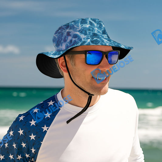 BlueJose Blue Wave Bucket Hat