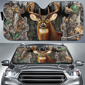 BlueJose Deer All Over Printed 3D Sun Shade