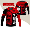 BlueJose Darts Skull Personalized Name, Team Name Hoodie