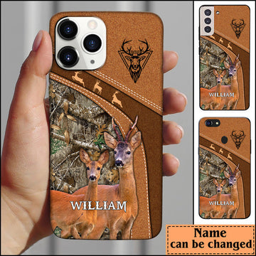 BlueJose Leather Pattern Personalized Phone Roe Deer Phone Case