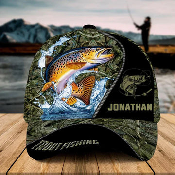 BlueJose Personalized Trout Fishing Grass Cap