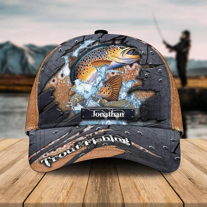 BlueJose Personalized Trout Fishing O&amp;G Cap