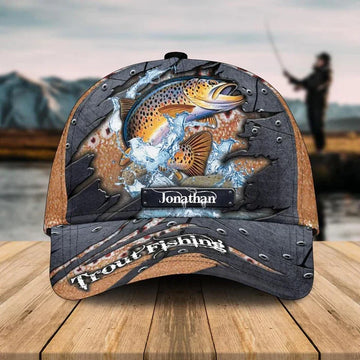 BlueJose Personalized Trout Fishing O&G Cap