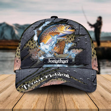 BlueJose Personalized Trout Fishing G&G Cap