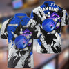 BlueJoses Bowling And Pins Hexagram Pattern Multicolor Personalized Name, Team Name 3D Shirt