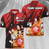 BlueJoses Bowling And Pins Abstract Grunge Texture Multicolor Personalized Name, Team Name 3D Shirt