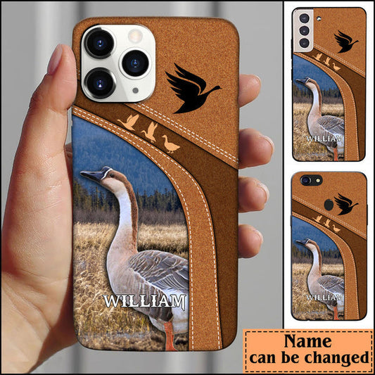 BlueJose Goose Hunting Personalized Name Phone Case