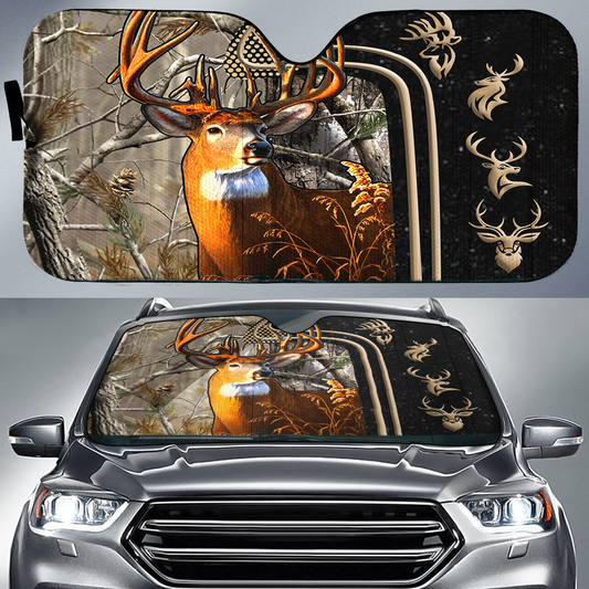 BlueJose Deer All Over Printed 3D Sun Shade