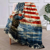 BlueJose Fisherman with American Flag Fishing Blanket
