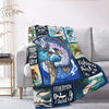 BlueJose Water Fishing Art Fishing Blanket