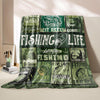BlueJose Fishing Life Vintage Blanket