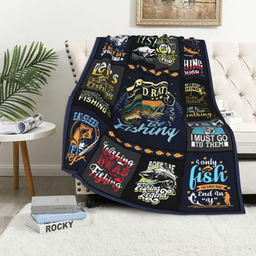 BlueJose I'd Rather Be Fishing Blanket