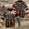 BlueJose Personalized Name American Deer Hunting Hoodie & Zip Hoodie 3D Multicolor