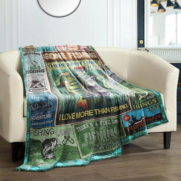 BlueJose Cool Fishing Man Fishing Blanket