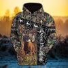 BlueJose Customized Name Deer Hunting Camo 3D Hoodie (3 Colors)