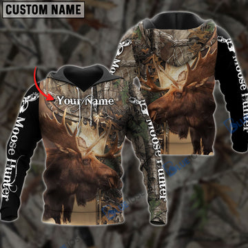 BlueJose Custom Name Moose Hunting Shirt 3D Shirt