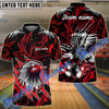 BlueJoses Bowling And Pins Soaring Eagle Customized Name 3D Shirt ( 6 Colors)