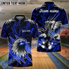 BlueJoses Bowling And Pins Soaring Eagle Customized Name 3D Shirt ( 6 Colors)