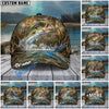 BlueJose Fishing Camo Splash Lure Personalized Name Classic 3D Cap (13 Breeds)