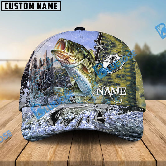 BlueJose Personalized Clear Water Skin Bass Fishing Classic Cap