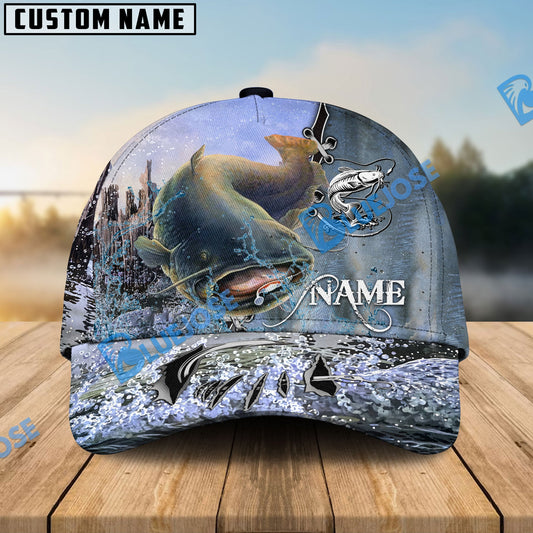 BlueJose Personalized Clear Water Skin Catfish  Fishing Classic Cap