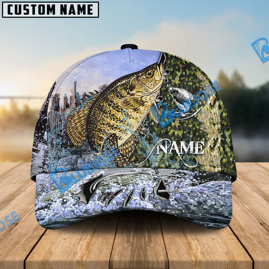 BlueJose Personalized Clear Water Skin Crappie Fishing Classic Cap