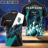 BlueJose Bowling And Pins Blazing Reaper Customized Name 3D Shirt (4 Colors)